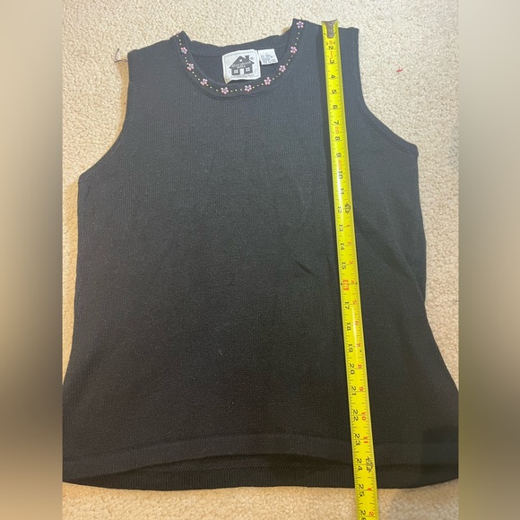 NWT Storybook Knits HSN Timeless Beauty Black Sweater + Tank 2 Piece Set Size L - Picture 10 of 10